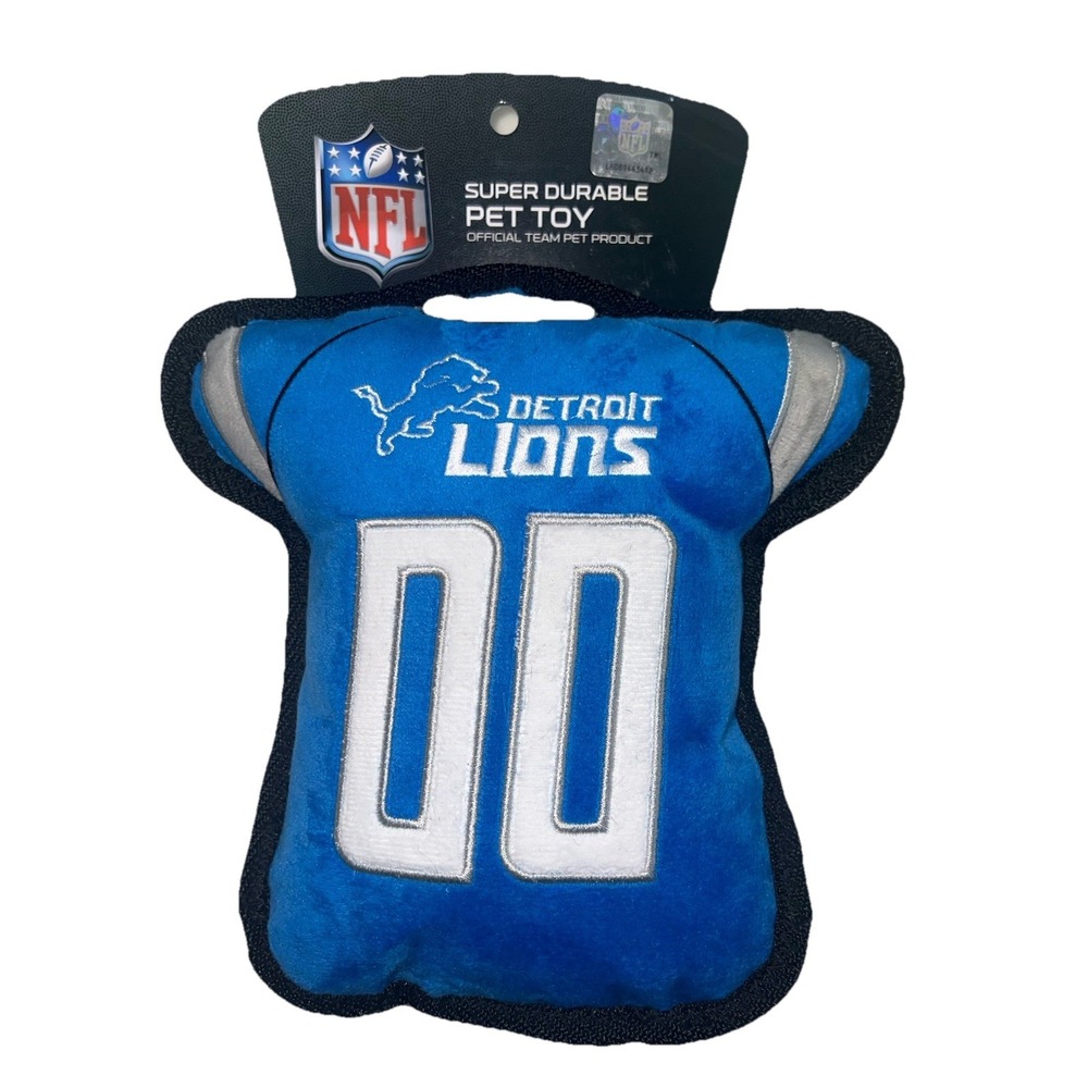 Detroit Lions NFL Dog Toy Plush Jersey Squeaky NEW